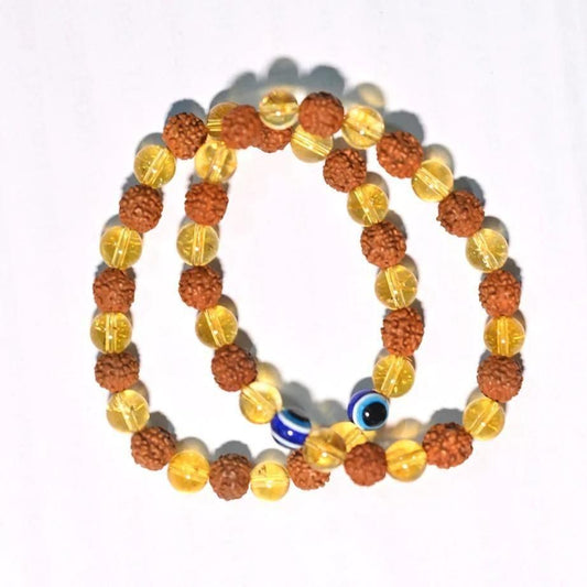 Rudraksha Citrine Crystal Bracelet |š„BUY 1 GET 1 FREEš„